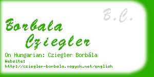 borbala cziegler business card